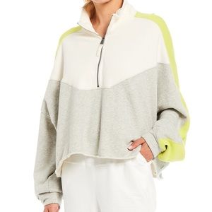 Free People Cropped 1/4 Zip